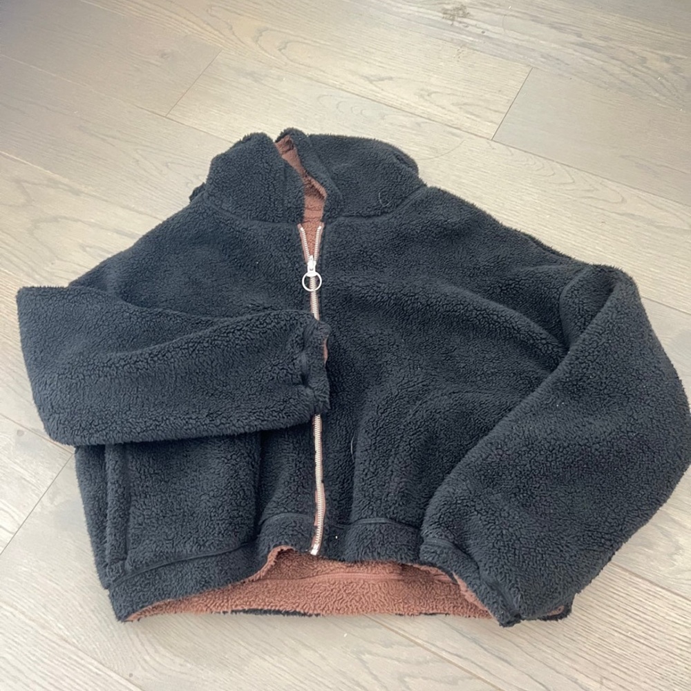 Hollister Fluffy Reversible Coat